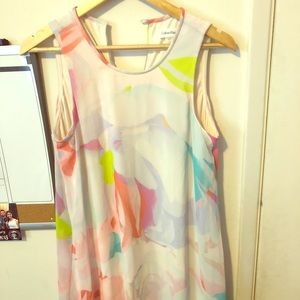 A short flower colorful dress